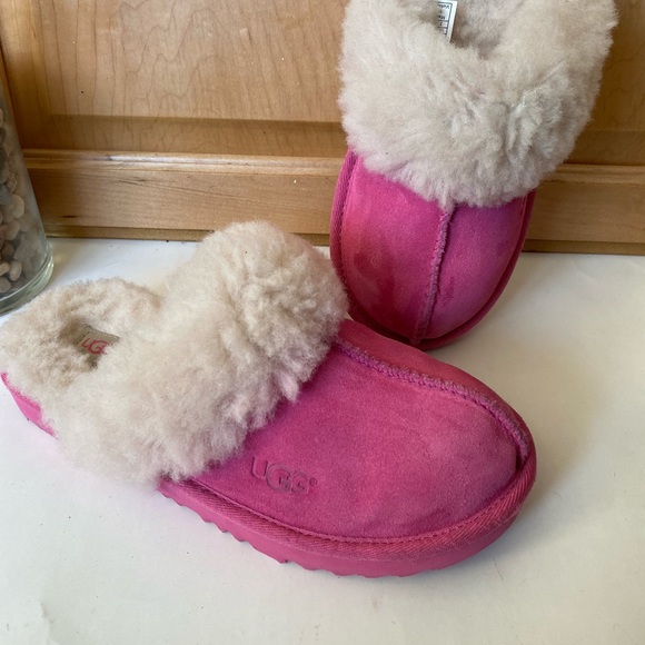 UGG Cozy II Sheepskin kids Slippers Pink Kids s3 - Picture 6 of 8